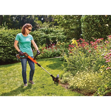 Black & Decker EasyFeed 20V MAX 12'' Lithium Ion Straight Cordless String Trimmer/Edger LSTE523