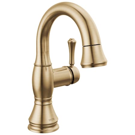Delta Cassidy Single Handle Pull Down Bathroom Faucet In Champagne Bronze 597-CZPD-DST