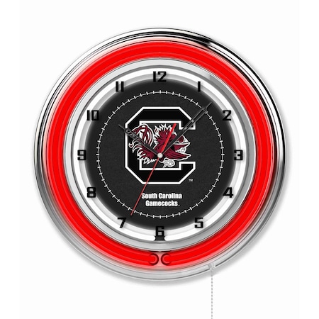 Holland Bar Stool Co University of South Carolina Double Neon 19" Clock Clk19SouCar