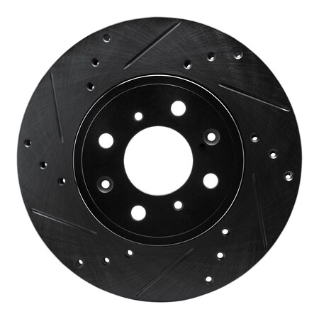 Dynamic Friction Co DFC Brake Rotor - Drilled and Slotted - Black 633-59038L
