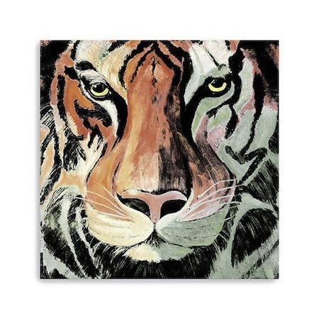 Homeroots Staring Tiger Portrait Unframed Print Wall Art 398896