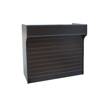 Amko 6 ft. Ledgetop Counter Well Top Register Stand, Black LGT-6B