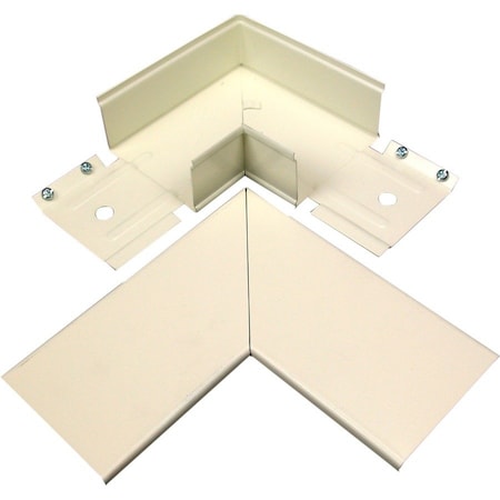 Legrand 90 Deg Flat Elbow Raceway, 3000 Series, 1 Channel, 2-3/4 in W, 1.47 in H, 6 in L, Ivory V3011E
