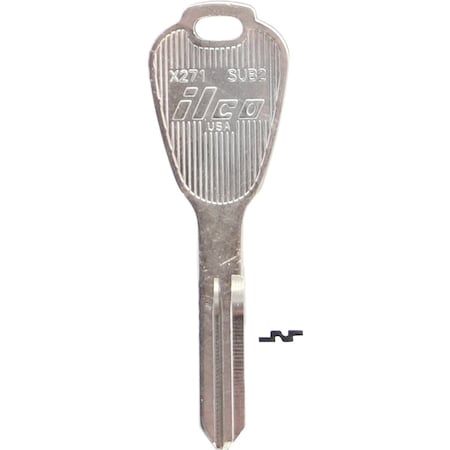 Ilco Subaru Nickel Plated Automotive Key SUB2 / X271, 10PK IAF00007362