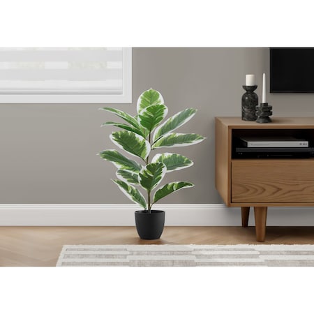 Monarch Specialties Artificial Plant, 27" Tall, Rubber, Indoor, Faux, Fake, Table, Greenery, Potted, Real Touch I 9572