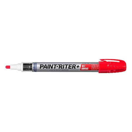 Markal Paint Marker, Medium Tip, Red Color Family, Paint 96932