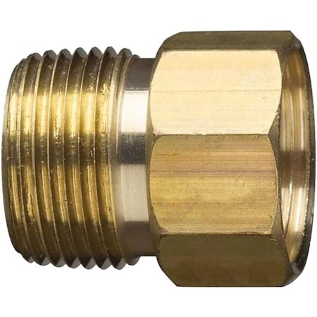 Gilmour Hose Adapter, 3/4 x 3/4 in. MNPT x FNH, Brass, For Garden Hose 800774-1001