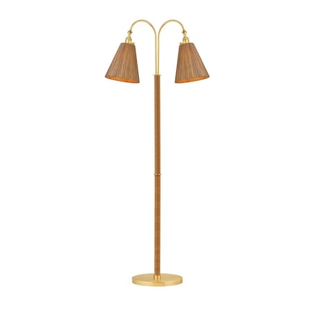 Hudson Valley Lighting Ruthin Floor Lamp in Aged Brass L2168-AGB