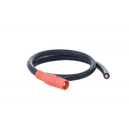 Power Assemblies Type W Pigtail 400A 4/0 AWG Series 16 Male Camlock to Blunt 6 ft, Orange 40TW16006MBO