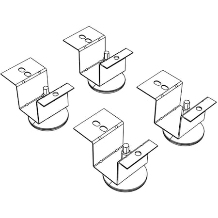 Hon Brigade Pedestals Adjustable Glides - Black H20040AG