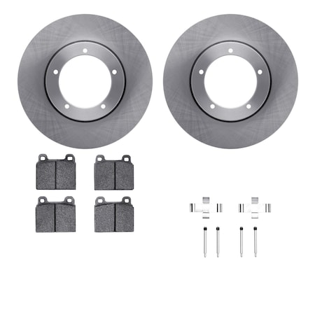 Dynamic Friction Co DFC Brake Rotor with 5000 Brake Pads and Hardware Kit 6512-02029