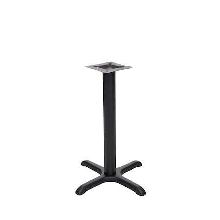 Bfm Seating Stamped Steel - 22 x 22 Cross Base - Dining Height - 3in Column - 7 7/8in Welded Top Plate STB-2222