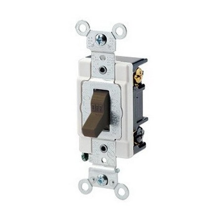 Leviton Toggle Switch, 20 Amp, 120/277 Volt, Brown 1223-S