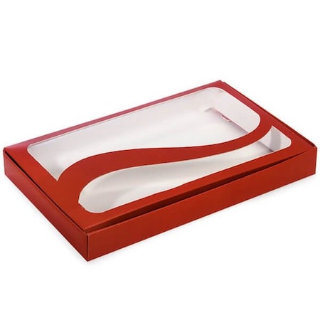 Nashville Wraps Red Swirl Window Candy Box, 1 lb. 10x6x1.25, 100PK WCB4R