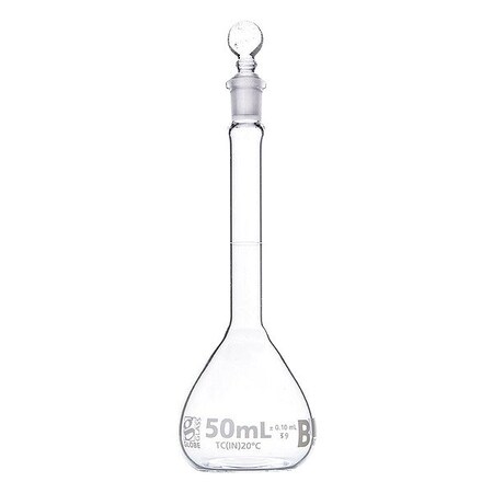 Globe Scientific Glass Flasks, Colorless, 140 mm H, PK6 8250050