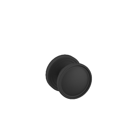 Baldwin Baldwin Custom Preconfigured K012 Tulip Knob with 5078 Rose Half Dummy Lock Satin Black Finish - K012190IDM