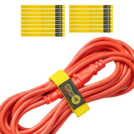 Wrap-It Quick-Straps, 12in x 1in, 15PK A115-BS-12YE