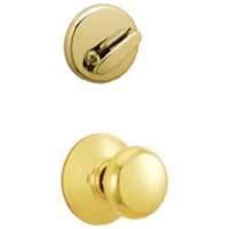 Schlage F Series Interior Pack, Bright Brass, Knob Handle, 158 to 2 in Thick Door F59PLY605