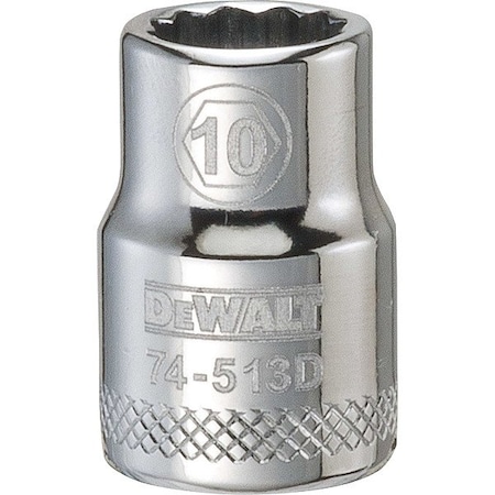 Dewalt Socket, 12 pt, 3/8in, 10 mm DWMT74513OSP