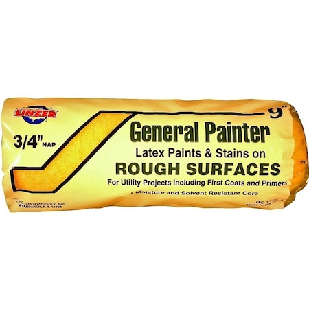 Linzer Paint Roller Cover, 3/4 in Thick Nap, 9 in L RC1175