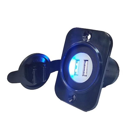 Switch Components USB-A Dual Port: 2.1A Total Shared Power A1-USB2-1-B-PS