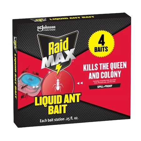 Raid Max Ant Bait, Liquid, 0.25 oz Box, 4PK 2434