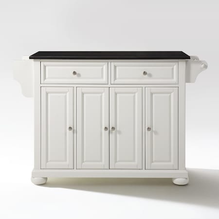 Crosley Alexandria Granite Top Full Size Kitchen Island/Cart KF30004AWH