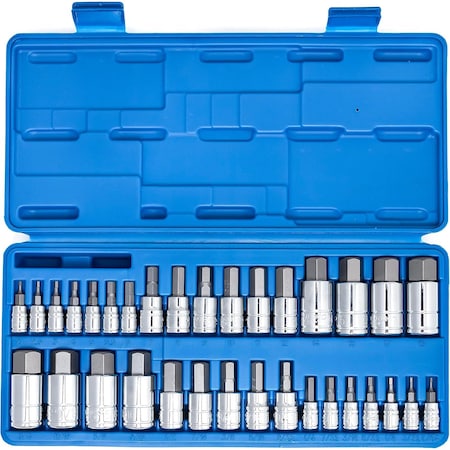 Neiko Hex Bit Socket Set, SAE and Metric 10388A