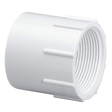 Powerplay 1.5 in. SCH40 Female Adapter Slip x FPT, White, 25PK PO2634895