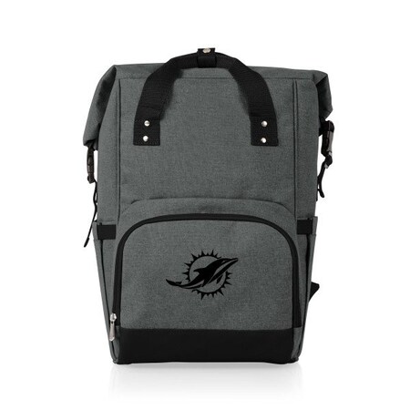 Picnic Time Family Of Brands NFL Miami Dolphins - On The Go Roll-Top Backpack Cooler 616-00-105-174-2
