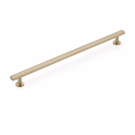 Schaub 12in Center to Center Heathrow Cabinet Pull Signature Satin Brass Finish 563-SSB