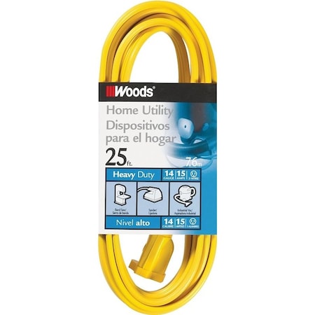Southwire Cord Ext Indr Flt14/3X25Ft Yel 0834