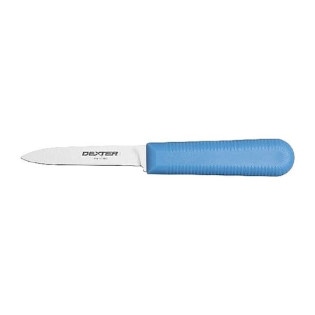 Dexter Russell Paring Knife, 3-1/4" L, SS Blade, Blue 15303C