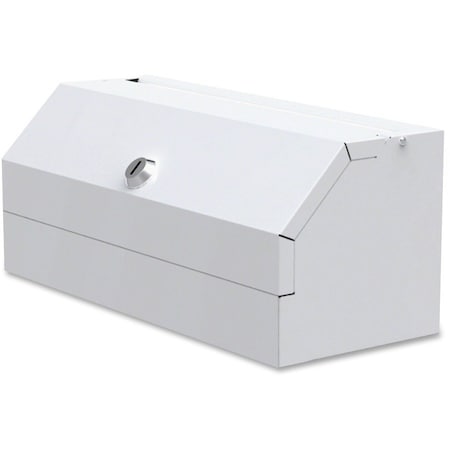 Helix Locking Prescription Drug Cabinet, Heavy-Duty Steel, White 27050