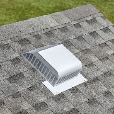 Gaf Master Flow 60 sq. in. NFA Aluminum Slant Back Roof Louver Static Vent, White SSB960AW