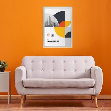 M&T Displays Snap Frame 18 in. X 24 in. Poster Size, 1 in. Silver, Mitred Corner UCN255N018X7000