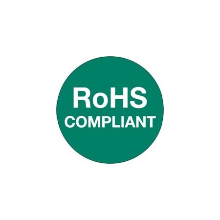 Bubblefast 1'' Circle - ''RoHS Compliant'' Green Labels BFDL1299