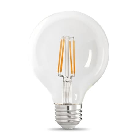 Feit Electric LED Bulb, Decorative, G25 Lamp, 100 W Equivalent, E26 Lamp Base, Dimmable, Clear G25100950CA/FIL/3