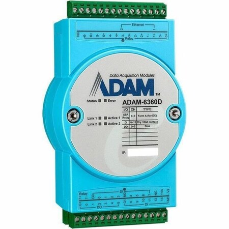 Advantech OPC UA and Security Remote I/O_PhotoMos Relay ADAM-6360D-A1