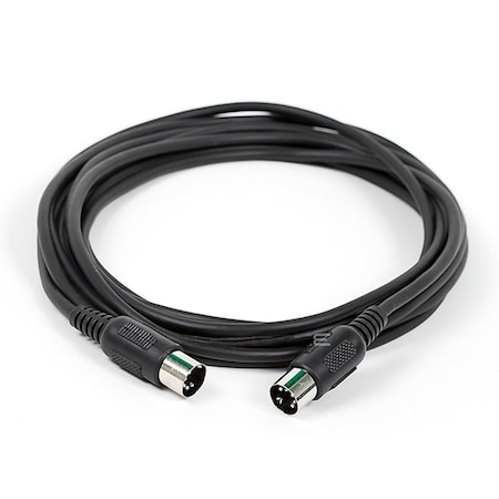Monoprice Midi Cable, 5 Pin Din Plugs, Black 8534