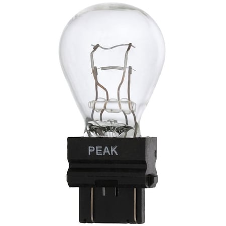 Eiko Peak Miniature Automotive Bulb, 12.8 V, 27 W, Incandescent Lamp, Wedge, Clear 3157LL-BPP
