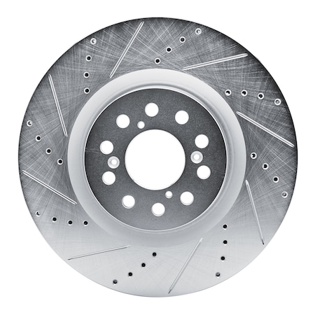 Dynamic Friction Co DFC Brake Rotor - Drilled and Slotted - Silver 631-59065L
