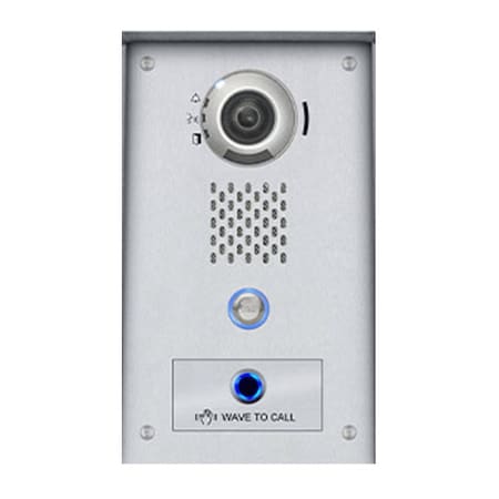 Aiphone IP Video Door Station with Hand Wave Call Sensor, Satin Stainless Steel Finish IX-DVF-HW