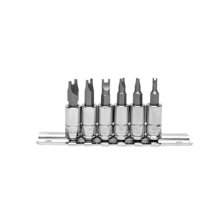 Genius Tools 6PC 1/4in Dr. Spanner Bit Socket Set BS-206S