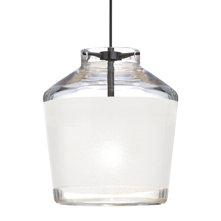 Besa Lighting Besa Pica 6 Pendant, White Sand, Black Finish, 1x 50W MAX GY6.35 Base 1XT-PIC6WH-BK
