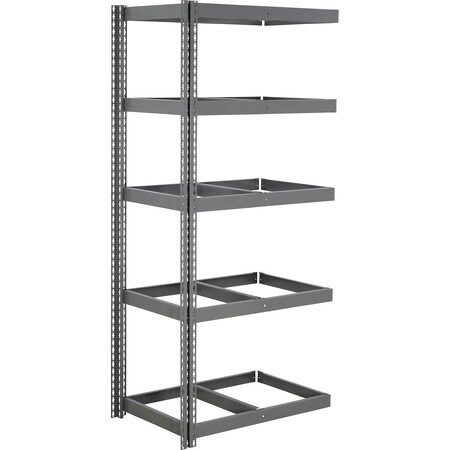 Global Industrial 5 Shelf, Heavy Duty Boltless Shelving, Add On, 36"W x 12"D x 72"H, No Deck B3161343