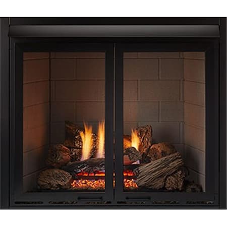 Monessen 32 in. Cabinet Doors with Screen, Black DLR32B