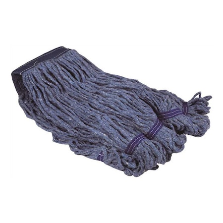 Renown Large 24oz Blue Blended Looped String Mop, 5 in. Headband, 2PK LX22018