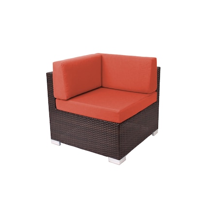 Bfm Seating Aruba Wicker Corner Sofa Section with Cushions PH5101JV-C-57013