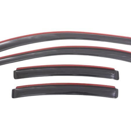 Ventshade Rainguards, Aerodynamic Design, In-Channel, Smoke, Acrylic, Set Of 4 194611